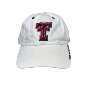 Texas Tech‎ Red Raiders NCAA 47 Brand Adjustable Hat White Red Black Bred GUC